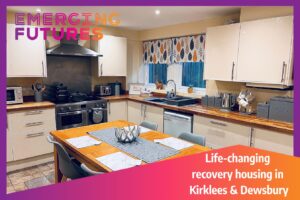 Kitchen layout in Kirklees recovery housing